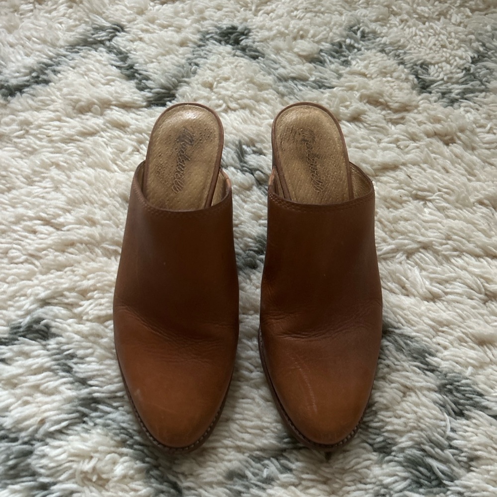 Madewell Brown Leather Mules